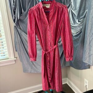 Vintage Pink Long Sleeve Dress